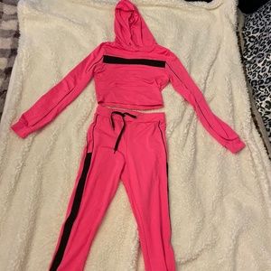 Adorable pink workout set